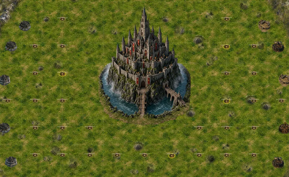 El Castillo del Rey en el centro del mapa